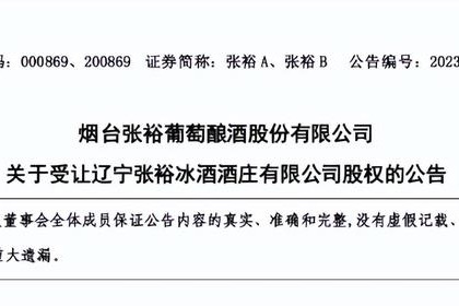 张宇花重金买下亏损的冰酒酒庄？ 董事长曾说“每天都在焦虑”