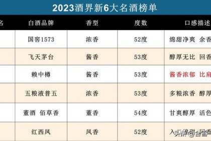 现在！  2023年酒界新晋6款名酒揭晓，茅台无缘头把交椅，谁会是第一