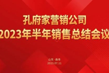 携手共进高质量发展丨孔子召开2023年上半年营销公司销售总结会